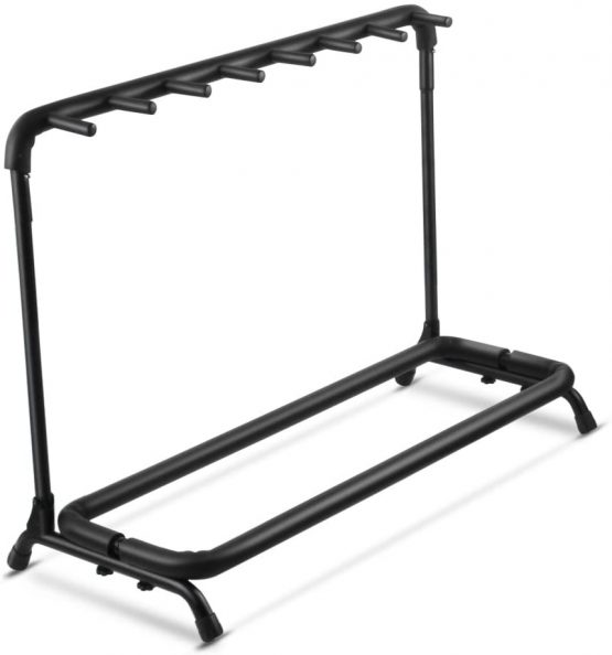 Flexzion Multi Guitar Stand Rack 7 Multiple Holder - Universal Instrument Display Stand, Folding Padded Storage Organizer, Band Stage Bass Slot for Electric Acoustic Guitars Ukulele Music Instruments - Image 3