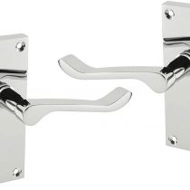 5 x Sets Victorian Scroll Door Handles Lever Latch Polished Chrome Premium Quality - Handlestore®