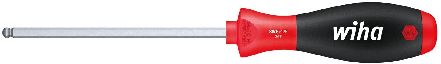 Wiha Screwdriver SoftFinish, Hexagonal Ball Head, Swivelling for Hard to Reach Areas with Hexagonal Blade, 26304