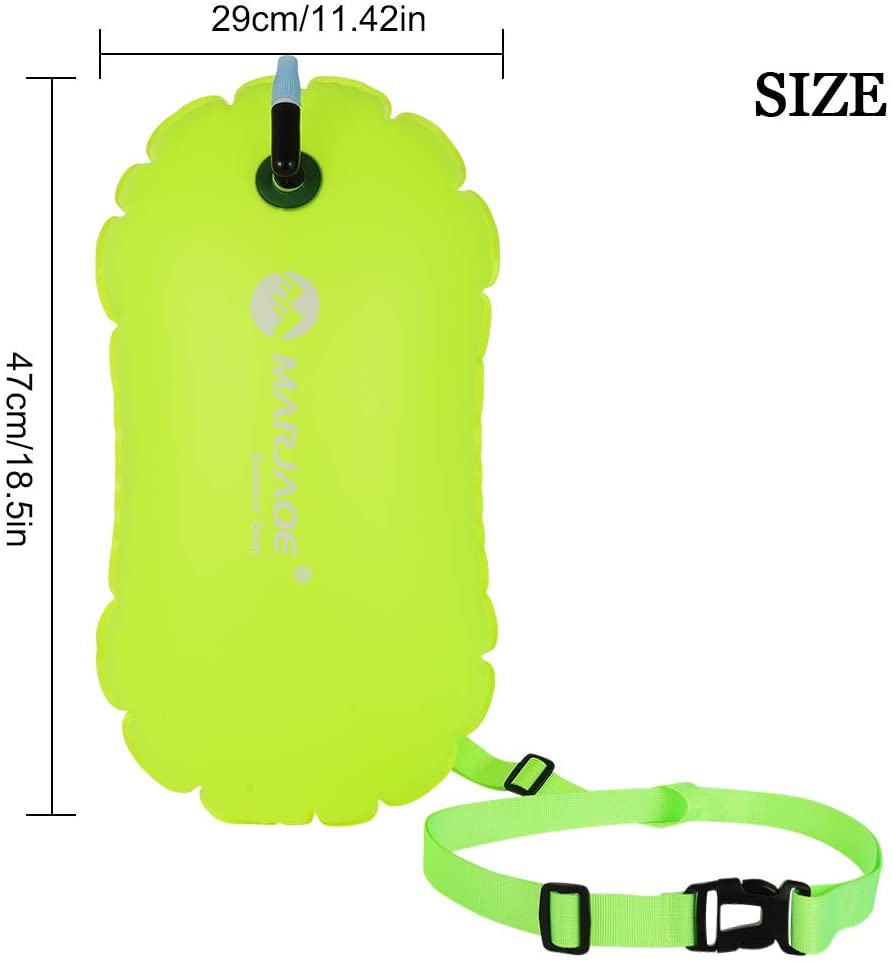 lovingmona Swim Buoy Tow Float Highly Visible Swimming Pull Floats Bubble with Adjustable Waist Belt for Open Water Water Sports - Image 3