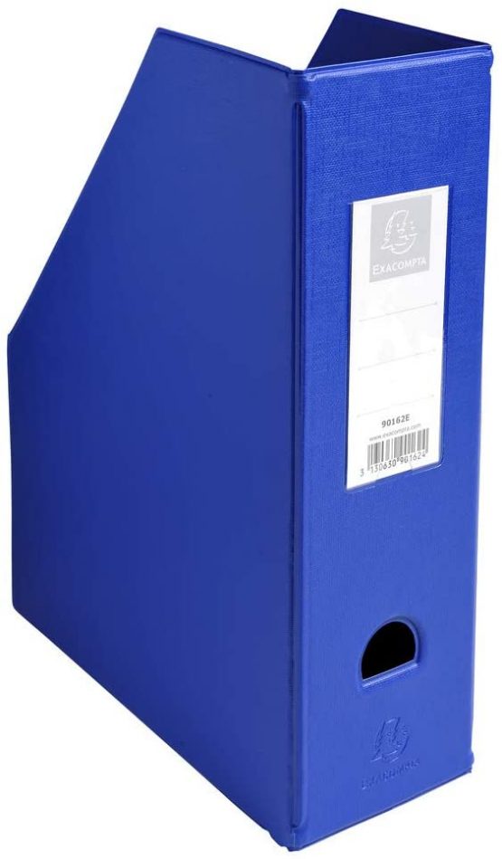 Exacompta PVC Magazine File, 100 mm spine, A4 - Dark Blue
