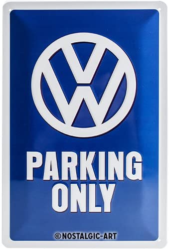 Nostalgic-Art Retro Tin Sign, Volkswagen, VW Parking Only, Car gift idea, Metal Plaque