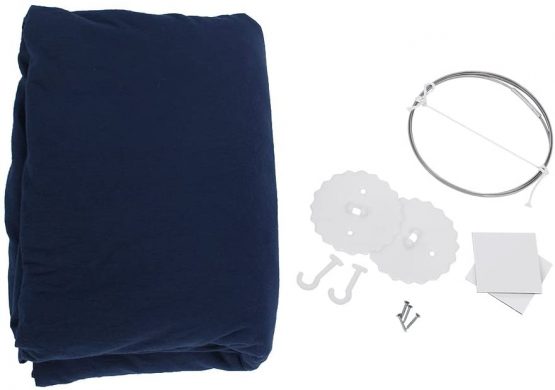 ZJchao Children Bed Canopy Round Dome Mosquito Net Hanging Curtain Baby Kids Bedroom Accessories (Dark blue) - Image 4