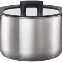 Fiskars 1052241 Casserole with Lid, Dia: 22 cm, Capacity: 5 litres, Suitable for All hobs, Stainless Steel/Plastic, Hard Face, 5 liters