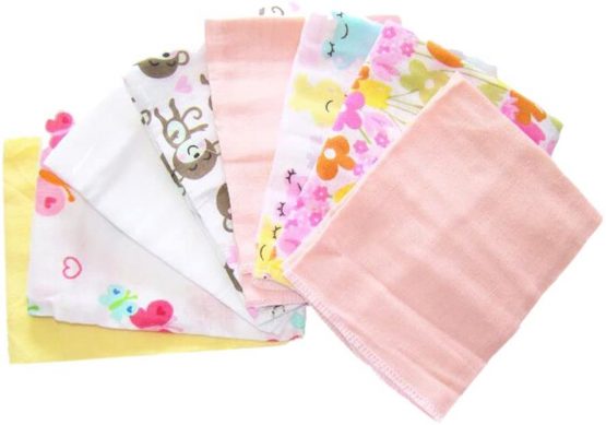 CuteOn Cotton Soft Baby Washcloths Baby Towels, Pack of 8, 11.8" x 11.8" 01-Boy - Image 2