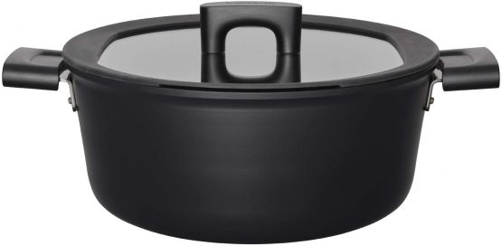 Fiskars 1052228 Casserole, Dia: 26 cm, Capacity: 5 litres, Suitable for All Types of hobs, Aluminium/Plastic, Scratch-Resistant, Non-Stick Coating, Hard Face, 5 liters