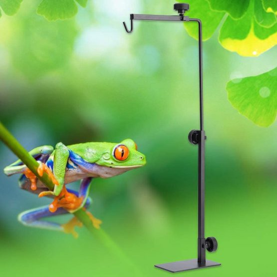Pssopp Reptile Lamp Stand Adjustable Telescopic Floor Heat Light Stand Landing Light Stand Bracket for Lizard Turtle Tortoise Pet Reptiles Glass Terrarium Fish Aquarium Lighting - Image 4