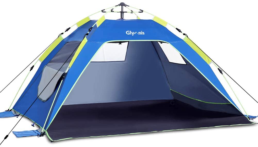 Glymnis Pop Up Beach Tent 34 Person Hydraulic Sun Shelter Automatic