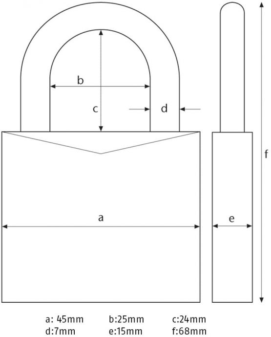 ABUS 64TI/45 45mm Titalium Padlock - Image 4