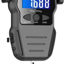 Fish Scale, 110lb/50kg Luggage Scale with Backlit LCD Display, Digital Fishing Scale with Measuring Tape Hanging Scale, 2 AAA Batteries Included
