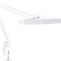 Neatfi XL 2,200 Lumens LED Task Lamp with Clamp, UK Plug, 24W Super Bright Desk Lamp, 117 Pcs SMD LED, 20 Inches Wide Lamp, 4 Level Brightness, Dimmable, Eye-Caring LED Lamp (White)