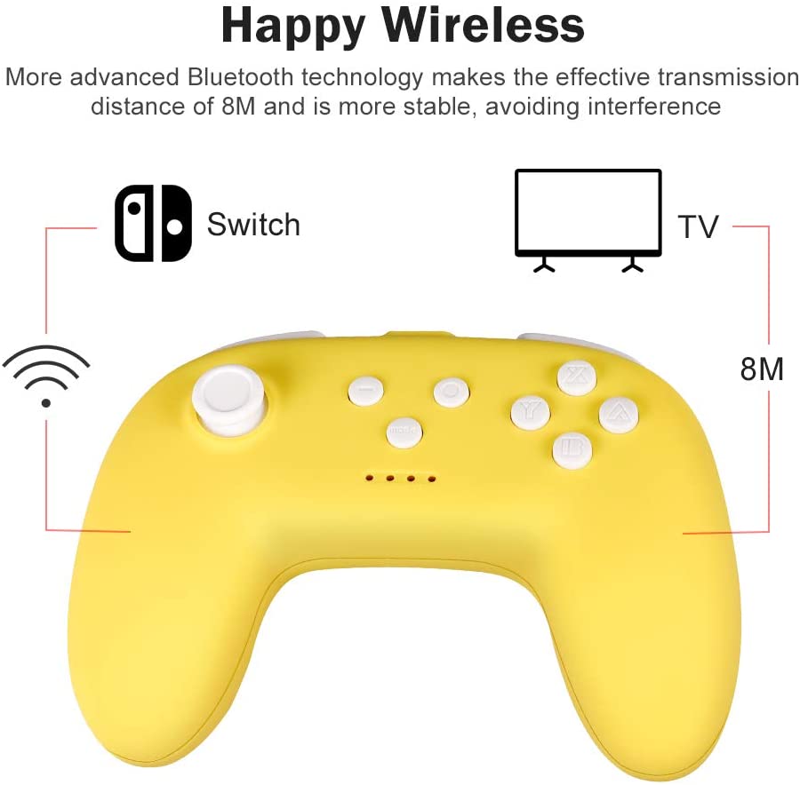 Wireless Pro Gaming Controller Joystick with Vibration for Switch Console,Gamepad Compatible with Windows PC Via Bluetooth (Nintendo 3DS) - Image 4