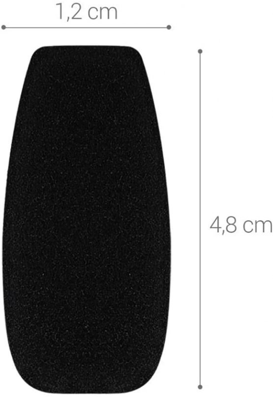 kwmobile Microphone Foam Covers (Set of 5) - 4.8x2.4x1.2 cm Windscreen Protective Pop Filter Pack for Microphones - Black - Image 3