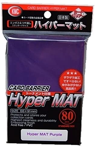KMC KMC1638 Hyper Mat Purple Standard Sleeves (80 Sleeves)