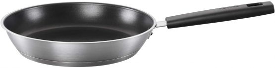 Fiskars 1052246 Frying Pan, Dia: 26 cm, Suitable for All hobs, Stainless Steel/Plastic, Scratch-Resistant, Hard Face, Black