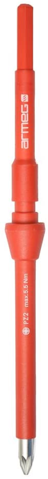 Armeg SDICBPZ2 PZ2 VDE Interchangeable Screwdriver Switch-Blade - Red/Black