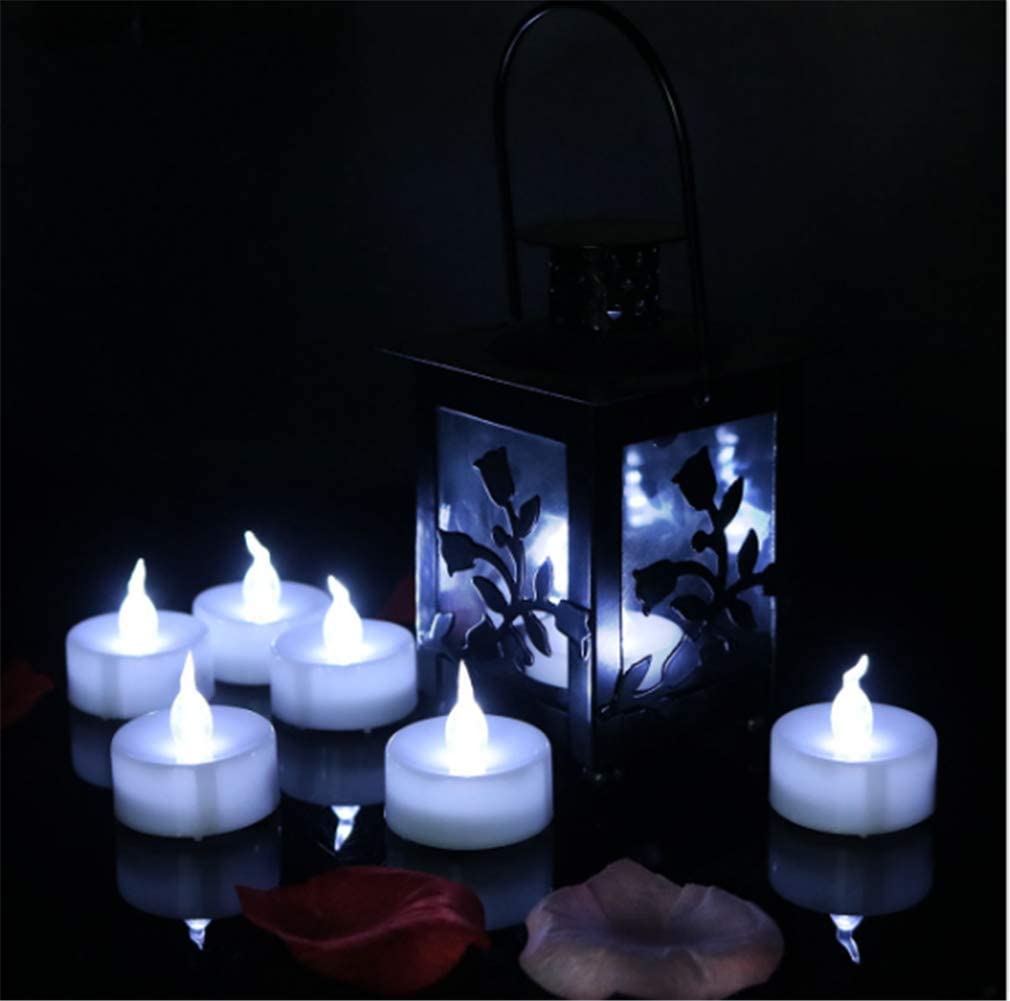 12 Pack Flameless Candle Lights Realistic Flickering Bulb Battery Operated Led Tea Lights Candles for Party Wedding Birthday Halloween Gifts Home Decoration in Cool White - Image 3