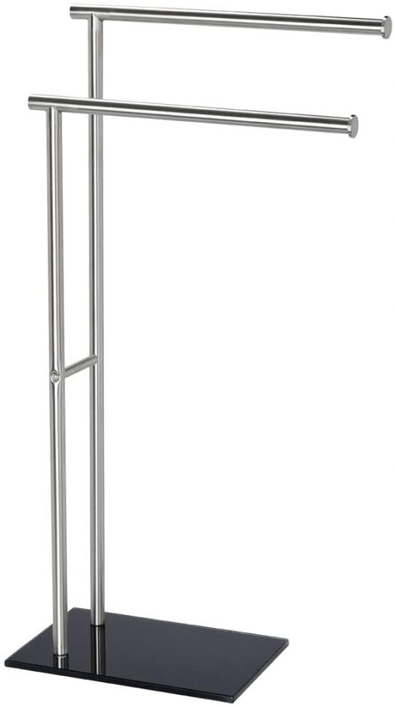 WENKO 20390100 Towel stand Lima - clothes stand, Stainless steel, 41 x 79 x 20 cm