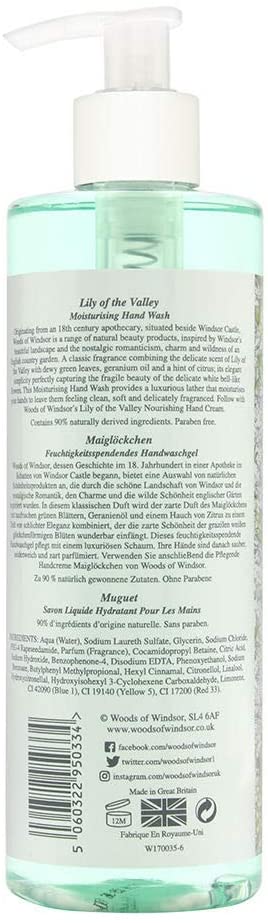 Woods of Windsor Lily of the Valley Hand Wash, Moisturising Soap with Notes of Geranium and Citrus - Image 2
