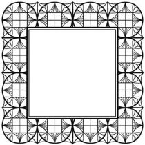 Creative Expressions Geometirc Square-Pre Cut Stamp, Grey Rubber, one size