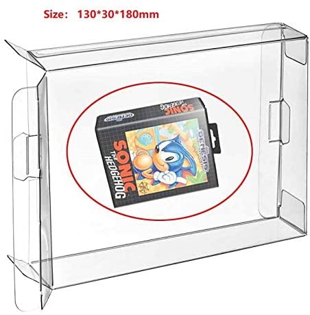 RUITROLIKER 10pcs Carts Clear CIB Game Box Case Protector Sleeve Compatible for Mega Drive Gensis Master 32X Box Protector