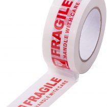 3 Rolls of TRENDWEARZ Fragile Handle with Care Packaging Tapes 66MX48MM for PARCELS and Boxes. Heavy Duty Fragile Packing Tape, Strong, Secure and Sticky Seal for Your PARCELS
