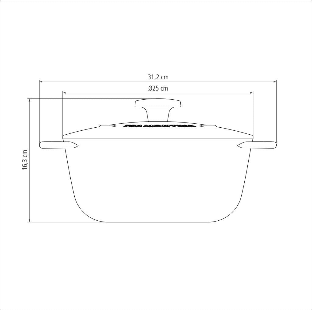 Tramontina Black Enamelled Cast Iron Casserole Dish, 24 cm - 4 l - Image 4