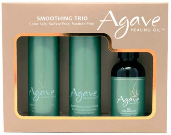 Agave Smoothing Trio by for Unisex - 3 Pc 3oz Shampoo, 3oz Conditioner, 2oz Oil Treatment - Image 3