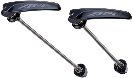 Zipp Unisex's Tangente Quick Release Skewer Stainless Steel with Silver Logo 100mm/130mm Pair for Road Wheels, Black, One Size