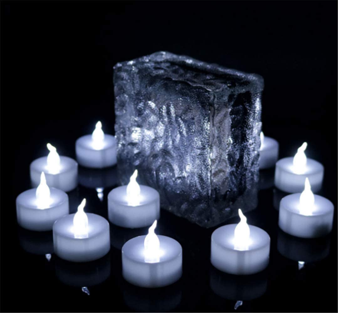 12 Pack Flameless Candle Lights Realistic Flickering Bulb Battery Operated Led Tea Lights Candles for Party Wedding Birthday Halloween Gifts Home Decoration in Cool White - Image 4