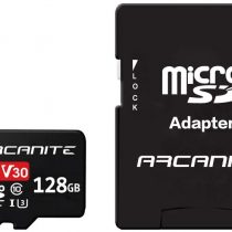 ARCANITE 128GB microSDXC Memory Card with Adapter - A2, UHS-I U3, V30, 4K, C10, Micro SD, Optimal read speeds up to 95 MB/s