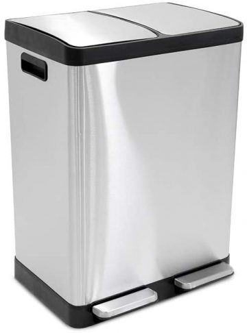 bin 40l lifa compartment pendal dustbin