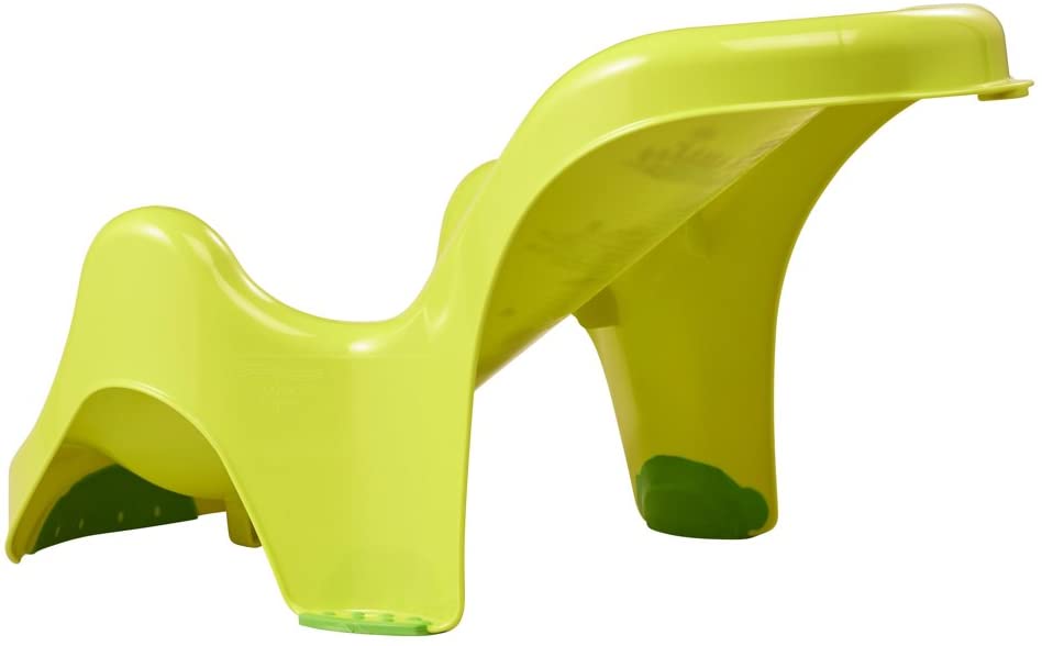 keeeper Funny Farm Anatomical Baby Bath Seat, For 0 to 6 months, Anti-Slip Rubber Feet, Leon, Green - Image 2