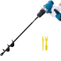 Garden Planter Bulb Auger Drill Bit Garden Cultivator Hand Drill Digger Auger Rust-Proof Rapid Planter, Bulb Plant Auger, Umbrella Post Hole Digger for Hex Drive Drill