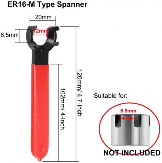 Gasea 2pcs ER16 ER20 M Type Collet Chuck Clamping Spanner CNC Collet Chuck Holder Wrench Lathe Tools - Image 3
