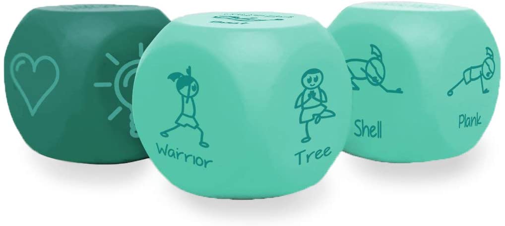 Myga Childrens Yoga Dice, Set of 3 Kids Dice with Yoga Poses and Actions for Exercise Fitness and Workout Fun - Image 2