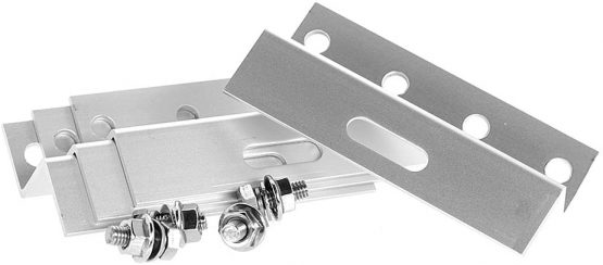 Offgridtec© 100 mm aluminium Z holder with stainless steel screws, set of 4