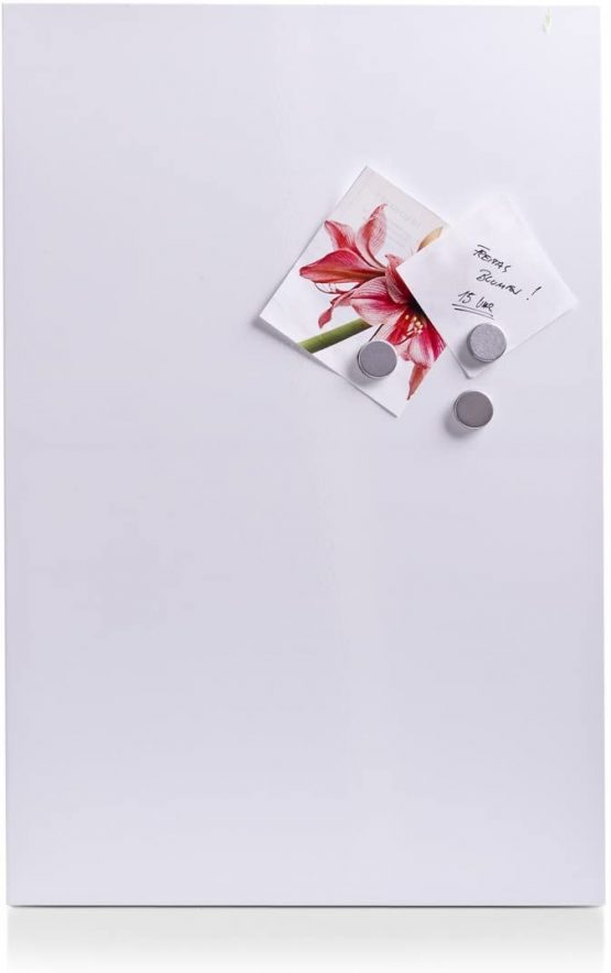 Zeller 11123 Memo Board, white, metal, 40 x 60 cm