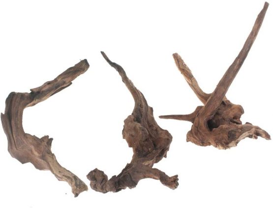 EmoursTM Aquarium Sinkable Driftwood Fish Tank Decoration (S/M- 3 Pack)