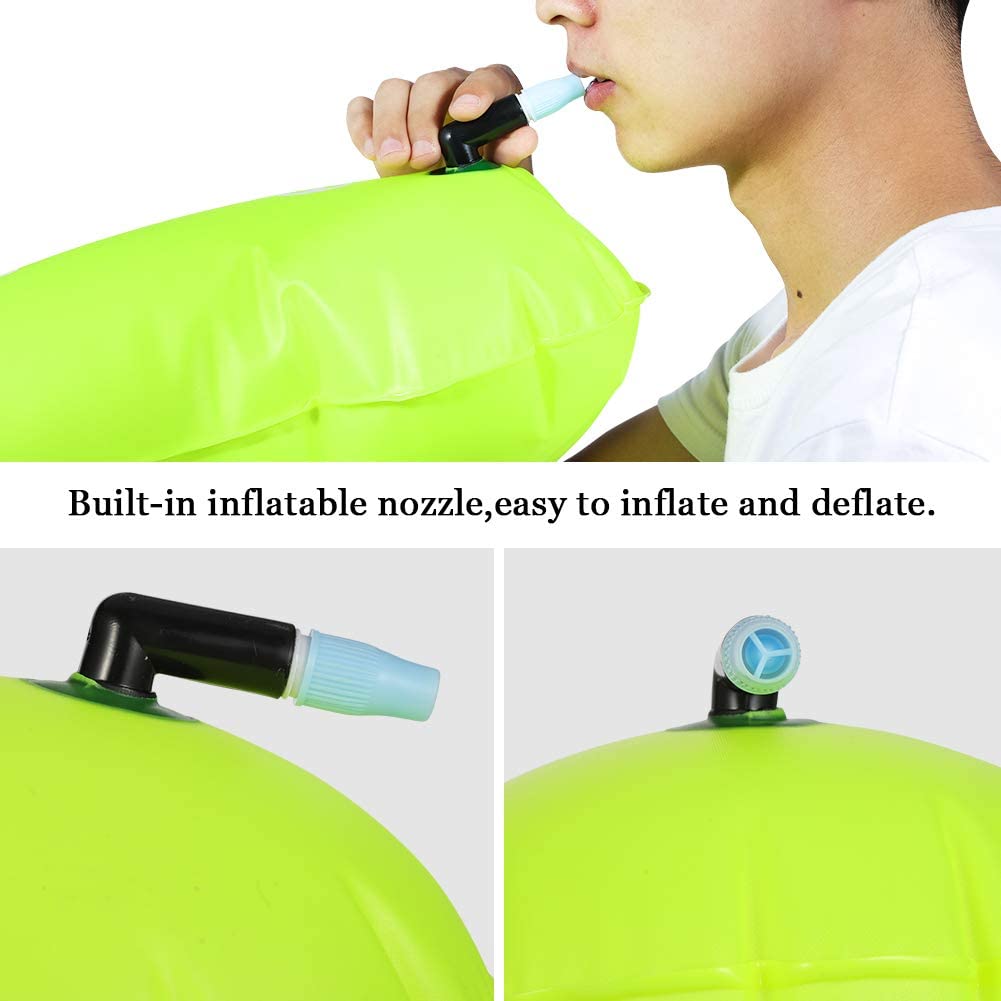 lovingmona Swim Buoy Tow Float Highly Visible Swimming Pull Floats Bubble with Adjustable Waist Belt for Open Water Water Sports - Image 2