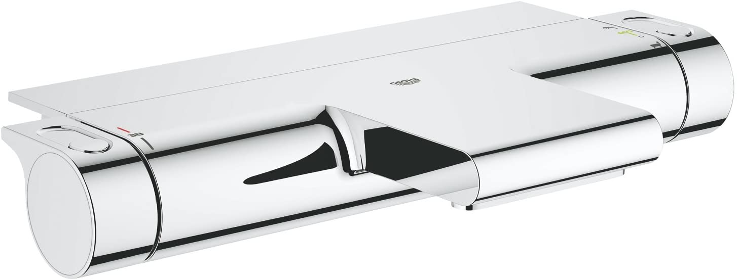 Grohe 34464001 Grohtherm 2000 Thermostat Bath Mixer Tap with Repository, Silver, mit EasyReach Ablage