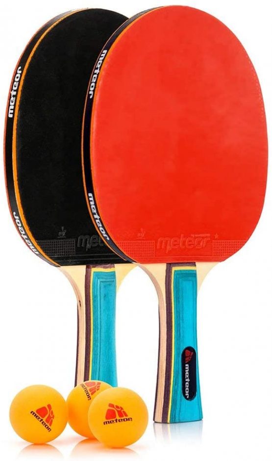 Table Tennis Set Two Bats And Three Balls Allround Professional Amateur Intermediate and Advanced Training Ping Pong Rackets Paddles Comfortable Handle For School Home Sports Club Office - Image 4