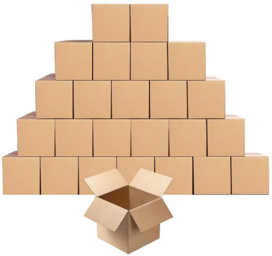 Amazon Brand - Eono 12.70x12.70x12.70cm Small Packing Shipping Mailing Boxes Set of 25 Single Wall Cardboard Box