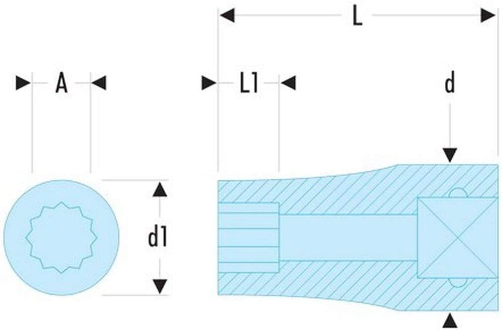 Facom Socket K.28B - 3/4 12 °C 28 mm - Image 2