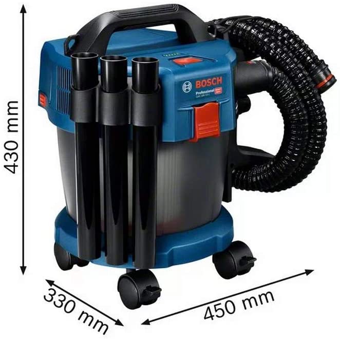 Bosch Professional 18V System Industrial Dust Extractor GAS 18V-10 L (incl.1.6 m hose, 3x extension tubes, without battery/charger) - Image 2