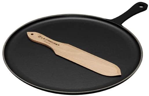 LE CREUSET Enamelled Cast Iron Crepe Pan, with Long Lasting Enamel Coating and Ergonomic Handle, 27cm, Cerise, 20136270600460 - Image 2