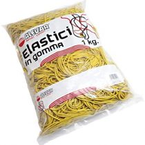 Yellow Elastic Assorted Sizes Conf. 1 kg.