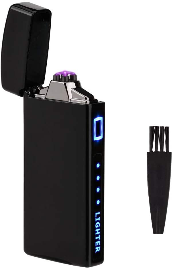 TOPKAN Electric Lighter, Windproof Lighter, USB Rechargeable Double