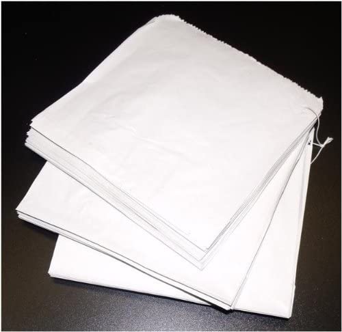 EPOSGEAR® 5" x 5" White Sulphite Strung Paper Food Bags - Ideal for Fruit Vegetables, Sweets and Crafts (100) - Image 2