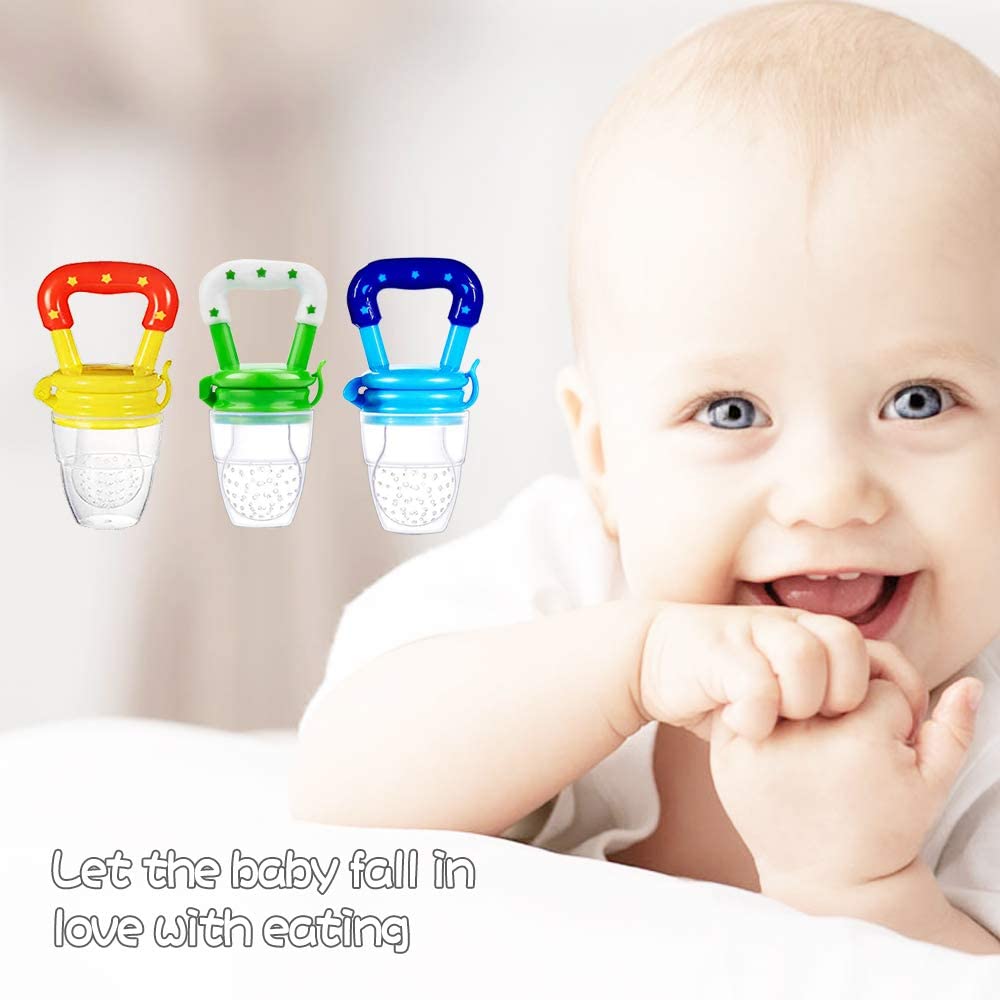 Lifreer 9Packs Baby Dummys Baby Food Feeder Pacifier Set for Baby
